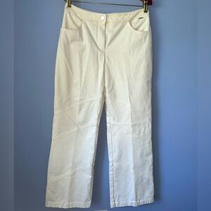 St John Sport by Marie Gray Wide Leg Pants Size 6 Off White